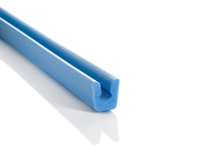 PE-Schaumprofile U Profil /Kantenschutz Klemmbreite: 45 - 60 mm x 2 m  Länge, blau